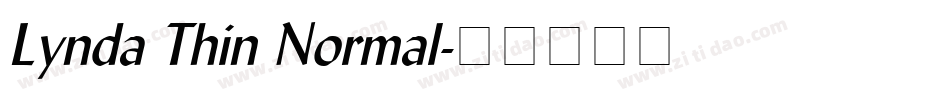 Lynda Thin Normal字体转换